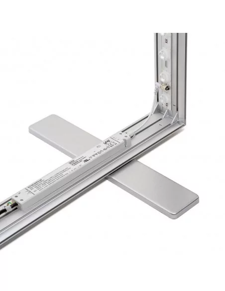 Caisson lumineux démontable Easy Click Led double face argent Caisson lumineux démontable Easy Click Led double face argent