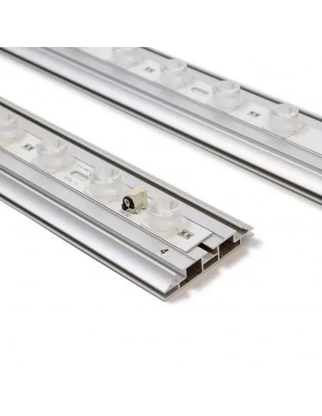 Caisson lumineux démontable Easy Click Led double face argent Caisson lumineux démontable Easy Click Led double face argent