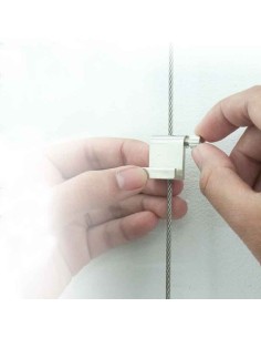 GANCHO COLGADOR PARA CUADROS HASTA 12Kg  | SQUARE | PARA CABLES DE NYLON Y ACERO 2