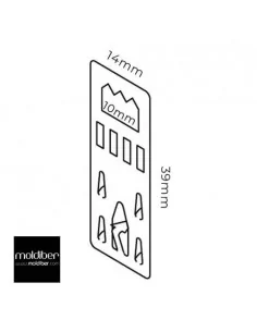 Crochet dentelé en métal pour panneau mousse rigide 2