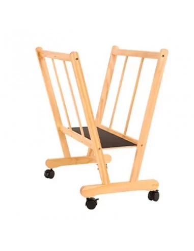 Suporte de madeira com rodas para quadros e obras de arte – Armazenamento e exposição