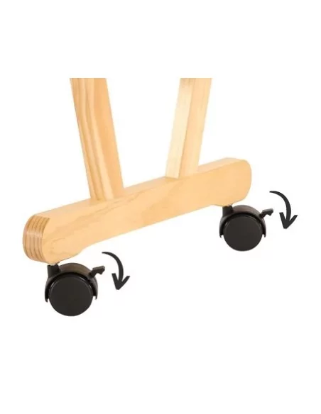 Suporte de madeira com rodas para quadros e obras de arte – Armazenamento e exposição