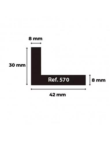 MOLDURA PARA CUADROS | CAJA AMERICANA 30mm | DECAPADO BLANCO.