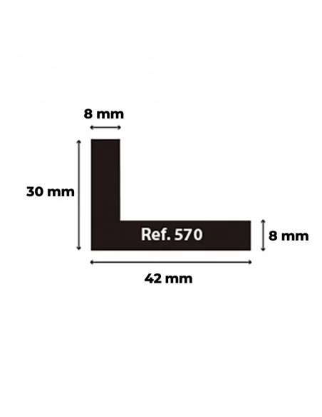 MOLDURA PARA CUADROS | CAJA AMERICANA 30mm | DECAPADO BLANCO.