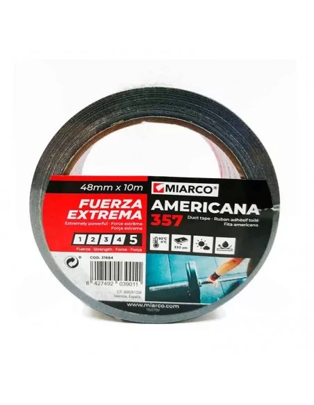 CINTA ADHESIVA AMERICANA EXTRA FUERTE | COLOR NEGRO