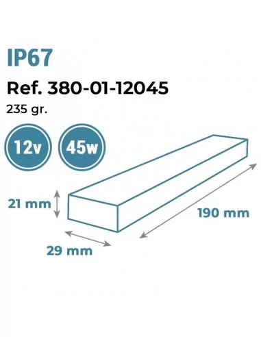 FONTE DE ALIMENTAÇÃO COMPACTA 12V 45W IP67 MOLDE ADAPTADO PARA USO EXTERIOR FONTE DE ALIMENTAÇÃO COMPACTA 12V 45W IP67 MOLDE ADAPTADO PARA USO EXTERIOR