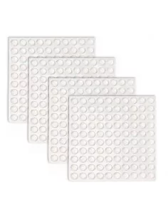 LAGRIMAS SILICONA ADHESIVAS Ø8mm x 3mm (Pack 400 uds) TOPES ADHESIVOS TRANSPARENTES PARA CUADROS MUEBLES