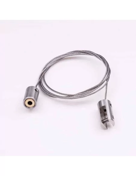KIT PARA COLGAR CARTELERIA EN PANELES RÍGIDOS DESDE EL TECHO. ACERO INCOX. CABLE DE 150 cm KIT PARA COLGAR CARTELERIA EN PANELES RÍGIDOS DESDE EL TECHO. ACERO INCOX. CABLE DE 150 cm