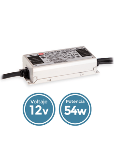 Solução profissional com Fonte alimentação compacta 12V 54W IP67 Meanwell – MOLDIBER