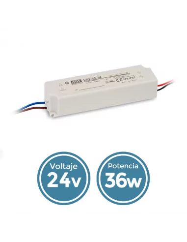 Fonte de alimentação compacta 24V 36W...