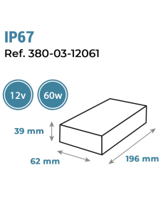 Solução profissional com fonte de alimentação compacta 12V 60W IP67 Meanwell – MOLDIBER 2