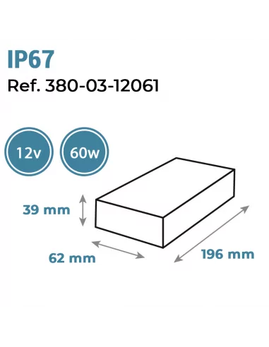 Fonte de alimentação compacta 12V 60W...