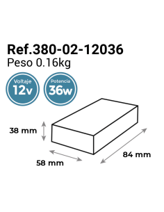 Fuente de alimentación para tiras LED - 12v / 36W. IP20 interior 2