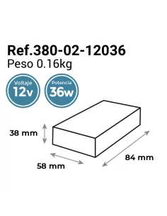 Fuente de alimentación para tiras LED - 12v / 36W. IP20 interior 2