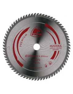 DISCO DE WIDIA PARA CORTE DE MADERA STAYER | DIAMETRO 300 mm AGUJERO 30 mm Z 72 DIENTES
