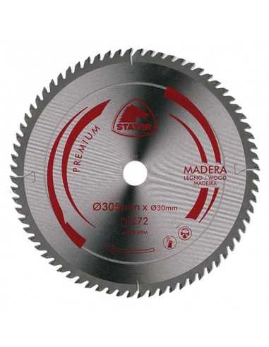 DISCO DE WIDIA PARA CORTE DE MADERA CALIDAD STANDARD | DIAMETRO 305 mm AGUJERO 30 mm Z 72 DIENTES