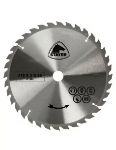 DISCO DE WIDIA ANTI CLAVOS PARA CORTE DE MADERA |  DIAMETRO 315 mm AGUJERO 30 mm Z 36 DIENTES