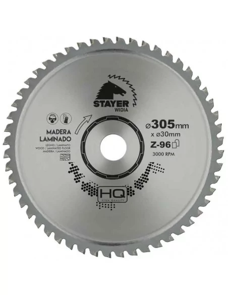 DISCO DE WIDIA SEMI SILENCIOSO PARA CORTE DE LAMINADOS | DIAMETRO 305 mm AGUJERO 30 mm Z 96 DIENTES DISCO DE WIDIA SEMI SILENCIOSO PARA CORTE DE LAMINADOS | DIAMETRO 305 mm AGUJERO 30 mm Z 96 DIENTES