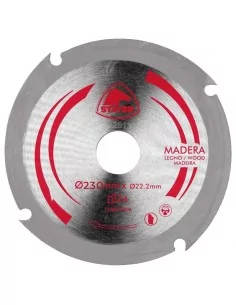 DISCO DE ACERO PARA ALTA VELOCIDAD HSS PARA CORTE EN MADERA | DIAMETRO 230 mm AGUJERO 22 mm Z 4 DIENTES