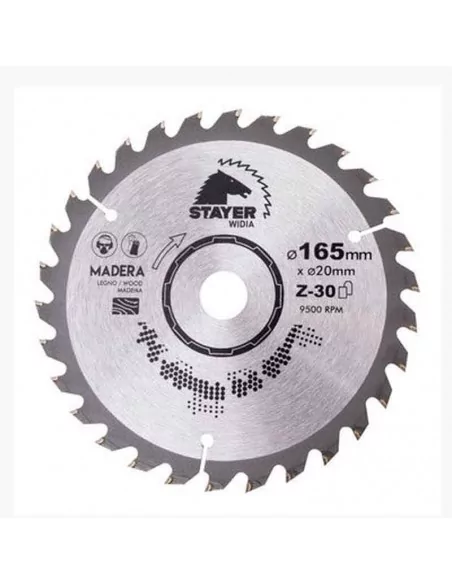 DISCO DE WIDIA PARA CORTE DE MADERA CALIDAD STANDARD | DIAMETRO 165 mm AGUJERO 20 mm Z 30 DIENTES DISCO DE WIDIA PARA CORTE DE MADERA CALIDAD STANDARD | DIAMETRO 165 mm AGUJERO 20 mm Z 30 DIENTES
