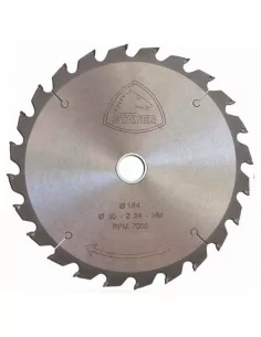 DISCO DE WIDIA PARA CORTE DE MADERA CALIDAD STANDARD | DIAMETRO 184 mm AGUJERO 30 mm Z 24 DIENTES