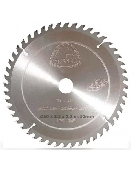 DISCO DE WIDIA PARA CORTE DE MADERA CALIDAD STANDARD | DIAMETRO 250 mm AGUJERO 30 mm Z 48 DIENTES DISCO DE WIDIA PARA CORTE DE MADERA CALIDAD STANDARD | DIAMETRO 250 mm AGUJERO 30 mm Z 48 DIENTES
