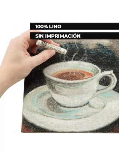 Toile de lin sans apprêt 500 g en rouleau 210 cm et 10 m