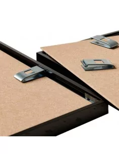 MARCO ALUMINIO SISTEMA PHOTO CLICK | CON TRASERA Y FRONTAL PLASTICO | COLOR NEGRO 2