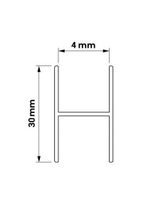 Moldura 75 de aluminio para unión de panel composite Dibond 2