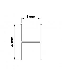 Moldura 75 de aluminio para unión de panel composite Dibond 2