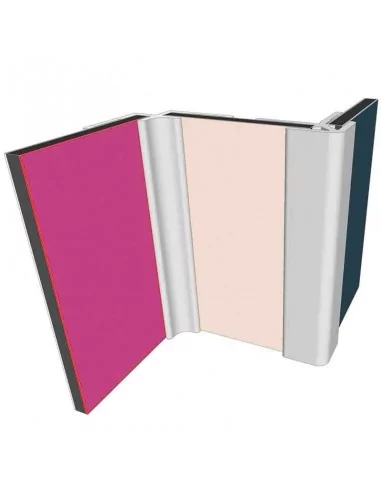 Profil en aluminium angle 90° pour panneaux dibond de 3 mm