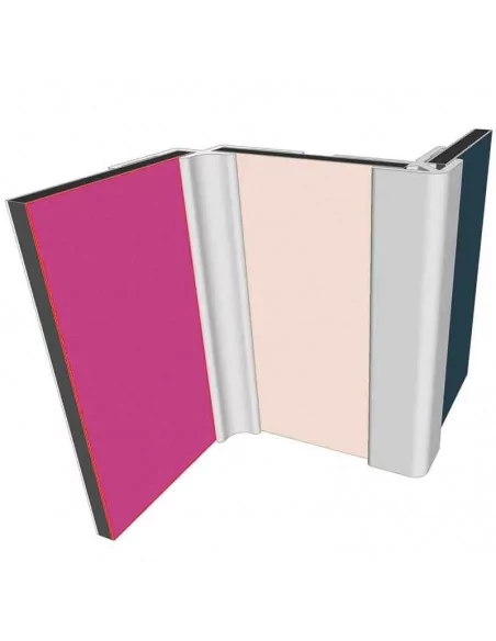 Profil en aluminium angle 90° pour panneaux dibond de 3 mm