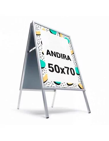 CABALLETE PUBLICITARIO 50 x 70 cm CON MARCOS A DOBLE CARA | METÁLICO ABATIBLE | 25mm ANCHO CABALLETE PUBLICITARIO 50 x 70 cm CON MARCOS A DOBLE CARA | METÁLICO ABATIBLE | 25mm ANCHO