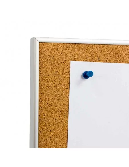 CORCHO ECONÓMICO PARA PARED CON MARCO DE ALUMINIO PLATA MATE