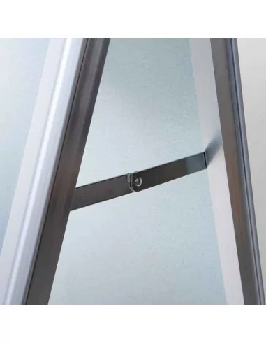 CABALLETE ACERA PARA EXTERIOR 70 x 100 cm PLATA | METÁLICO ABATIBLE CABALLETE ACERA PARA EXTERIOR 70 x 100 cm PLATA | METÁLICO ABATIBLE