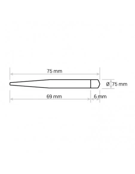 PATA METALICA ALUMINIO ESPACIADOR LETREROS MESA | MODELO CONICO | 75 mm LARGO PATA METALICA ALUMINIO ESPACIADOR LETREROS MESA | MODELO CONICO | 75 mm LARGO