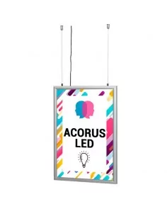 MARCO ALUMINIO DOBLE CARA CON LUZ LED PARA POSTER Y GRAFICAS