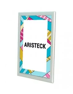 MARCO DE ALUMINIO PARA PUBLICIDAD UNA CARA | CARTELERIA INTERCAMBIABLE | MODELO ARISTECK PLATA
