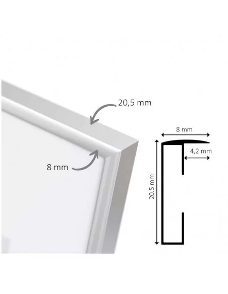 MARCO ALUMINIO PLATA SISTEMA PHOTO CLICK | CON TRASERA Y FRONTAL PLASTICO MARCO ALUMINIO PLATA SISTEMA PHOTO CLICK | CON TRASERA Y FRONTAL PLASTICO