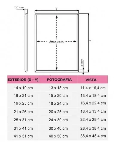 MARCO ALUMINIO PLATA SISTEMA PHOTO CLICK | CON TRASERA Y FRONTAL PLASTICO MARCO ALUMINIO PLATA SISTEMA PHOTO CLICK | CON TRASERA Y FRONTAL PLASTICO