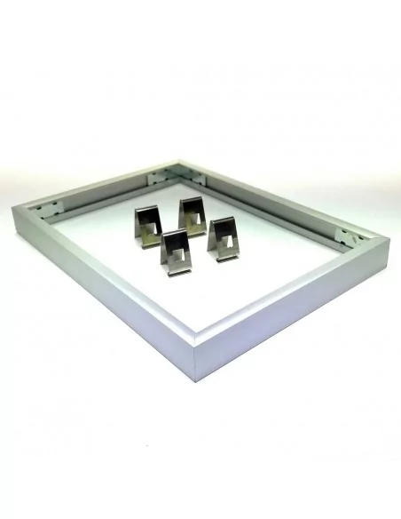 MARCO ALUMINIO PLATA SISTEMA PHOTO CLICK | CON TRASERA Y FRONTAL PLASTICO MARCO ALUMINIO PLATA SISTEMA PHOTO CLICK | CON TRASERA Y FRONTAL PLASTICO