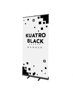 ROLL UP NEGRO ECONOMICO | UNA CARA | CON BOLSA SENCILLA | MODELO KUATRO BLACK 2