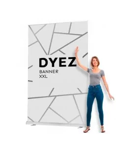 ROLL UP XXL REFORZADO | ALTURA AJUSTABLE | PLATA | CON BOLSA TRANSPORTE REFORZADA | MODELO DYEZ 2