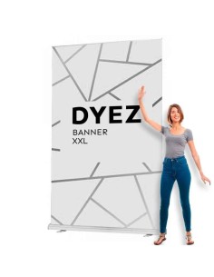 ROLL UP XXL REFORZADO | ALTURA AJUSTABLE | PLATA | CON BOLSA TRANSPORTE REFORZADA | MODELO DYEZ 2