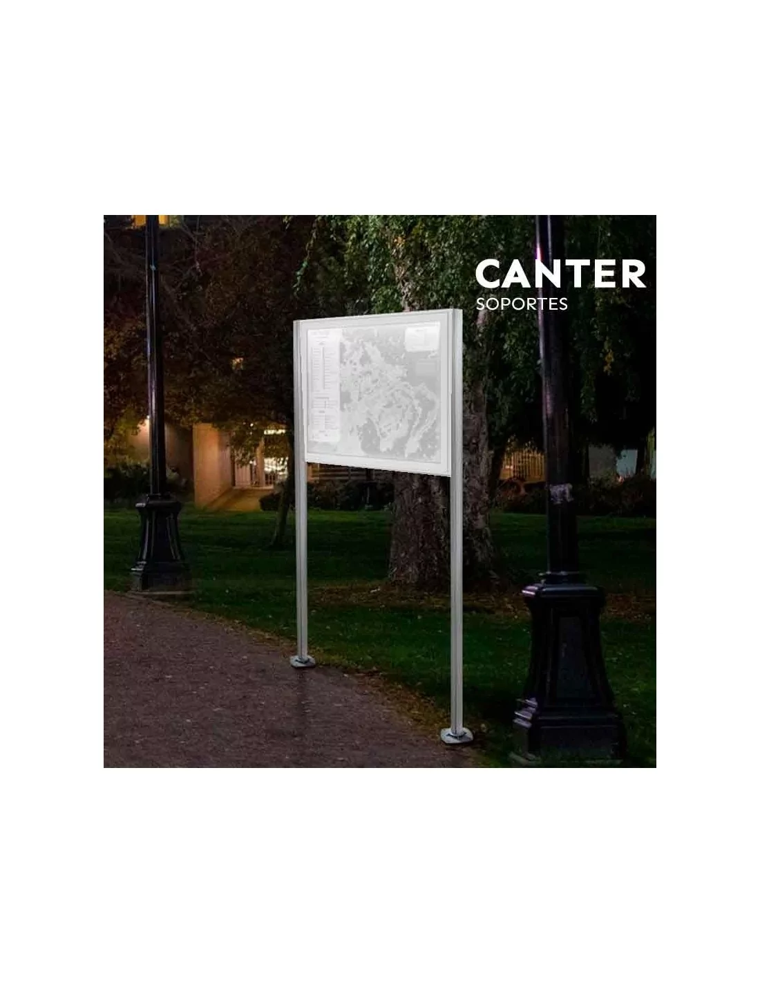 EXPOSITOR ILUMINADO PARA PUBLICIDADE EXTERIOR |PORTA MAGNÉTICA E BLOQUEADA MODELO CENTEIO