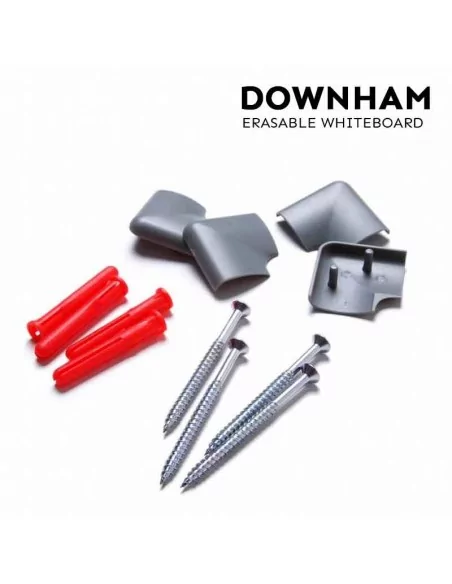 Quadro branco magnético com moldura de alumínio prata – Modelo Downham para marcadores e ímanes