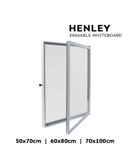 VITRINA MAGNETICA TABLON DE ANUNCIOS METALICO CON LLAVE | MODELO HENLEY