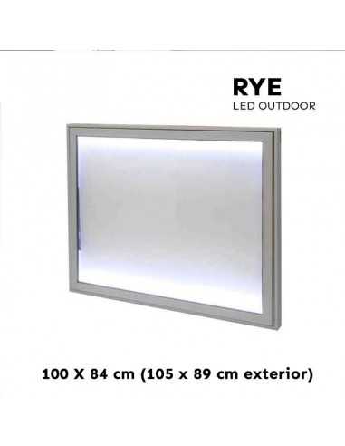 VITRINA ILUMINADA PARA ANUNCIOS EN EXTERIOR | MAGNÉTICA Y CON PUERTA CERRADURA | MODELO RYE