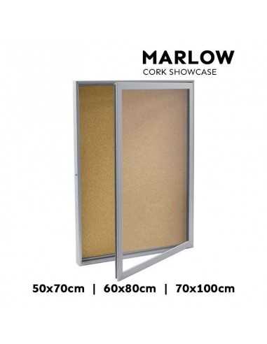 TABLON DE ANUNCIOS CON LLAVE | VITRINA CORCHO PUERTA CON CERRADURA | MODELO MARLOW