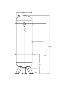 DEPOSITO ACUMULADOR DE AIRE COMPRIMIDO | VERTICAL | 1000 Litros - 12 bar 2